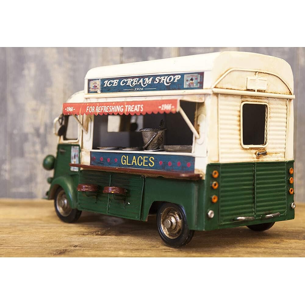Akizuki Boeki Figurine Ice Cream Shop L29×D16×H17cm Vintage Car 1904E-7831