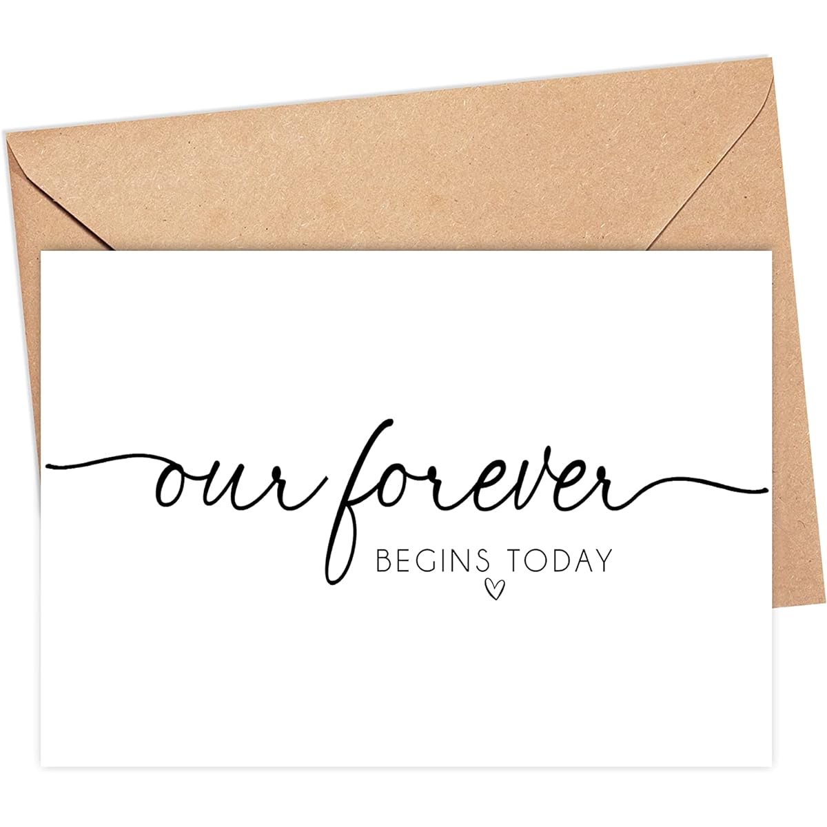 Groom Card Bride On Our Wedding Day Stationery - Husband To Be Letter - Love Gift From Wife To Him - Marry You Vows - Our Forever Begins Today