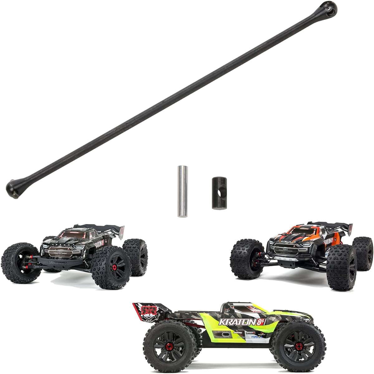 RCAWD CVD Drive Shaft 201mm Black for 1/5 ARRMA KRATON 8S 4X4 BLX RTR & EXB Roller Upgrade Parts Dogbone Hop-up #ARA310924