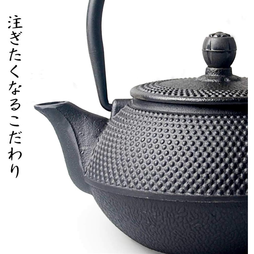 Iron kettle, iron teapot, ironware, no enamel, stylish, iron supplement, IH, open fire compatible, 600ml