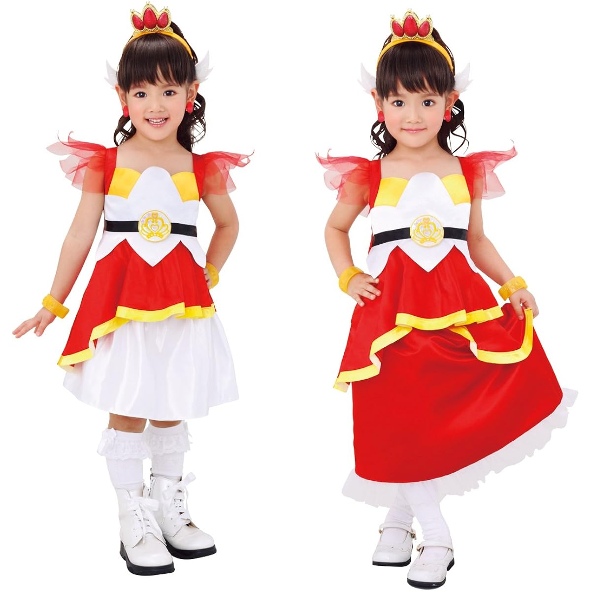 [Bandai] Go! Princess PreCure Cure Scarlet Transformation Pretium 2way Dress Kids Costume Girls 100cm-110cm