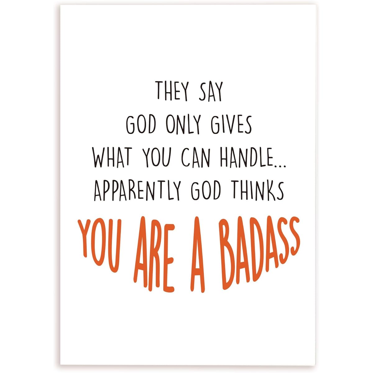 HEALSLA Funny Get Well Card for Best Friend Get Well Gift for Women Humorous Encouragement Card Cancer Card God Only Gives What You Can Handle