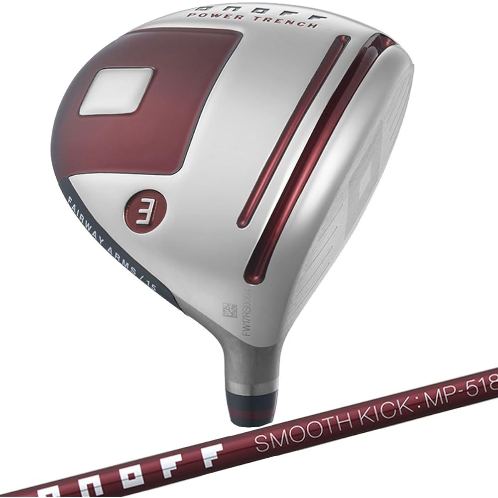 ONOFF Fairway Wood AKA Fairway Arms Red SMOOTH KICK MP-518F Shaft Carbon Men's ON18-AKAF Right Loft Angle: 18 degrees Count: W#5 Flex: R