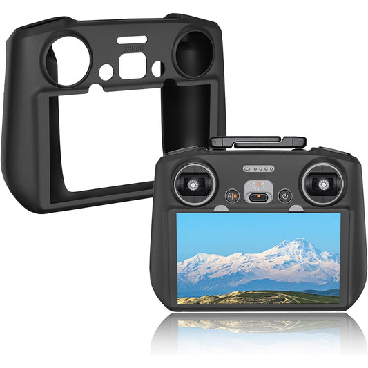 BRDRC Silicone Cover Case Sleeve for DJI RC 2 Compatible with DJI Air 3 (Black)