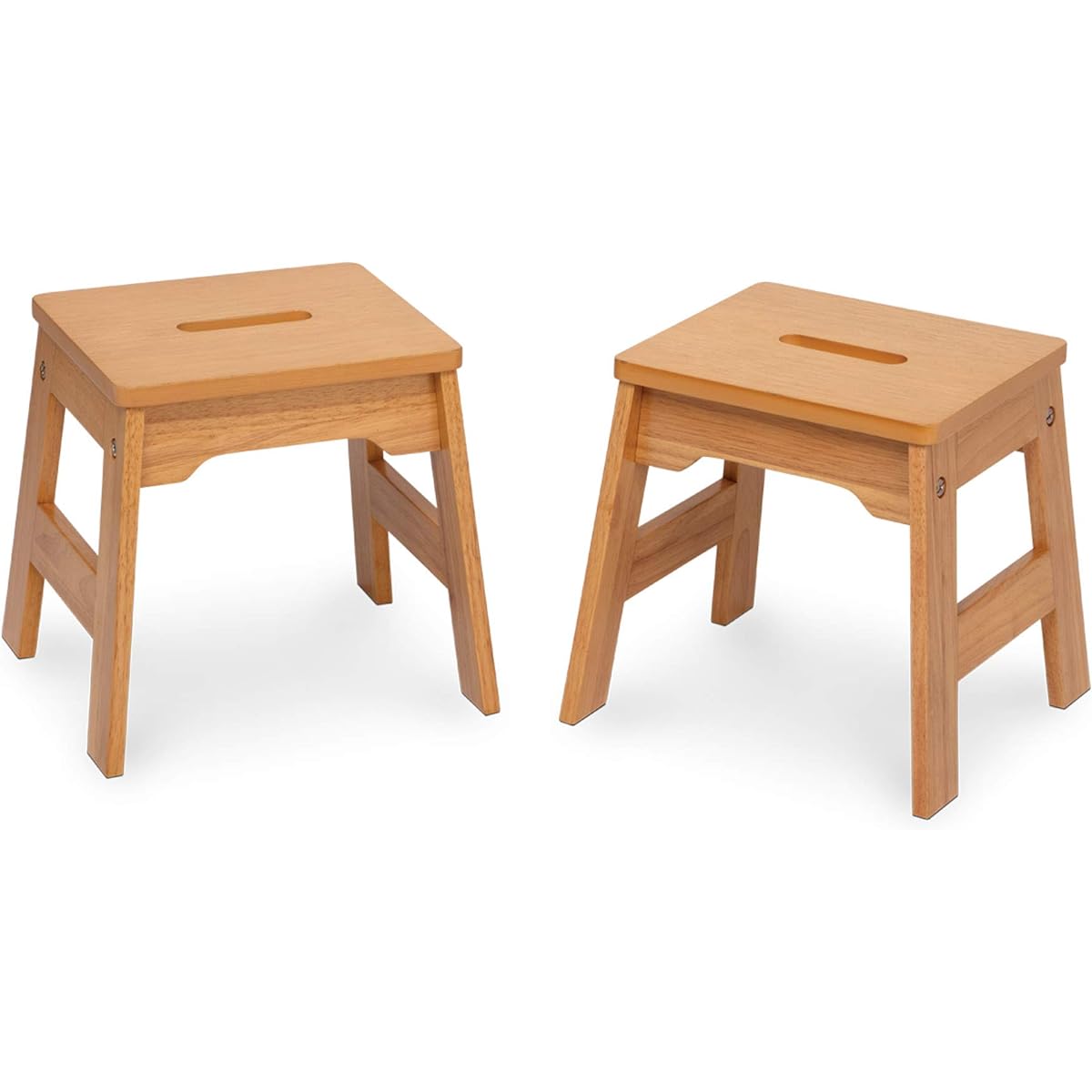 Melissa & Doug Wooden Stools, Set of 2 (Natural)
