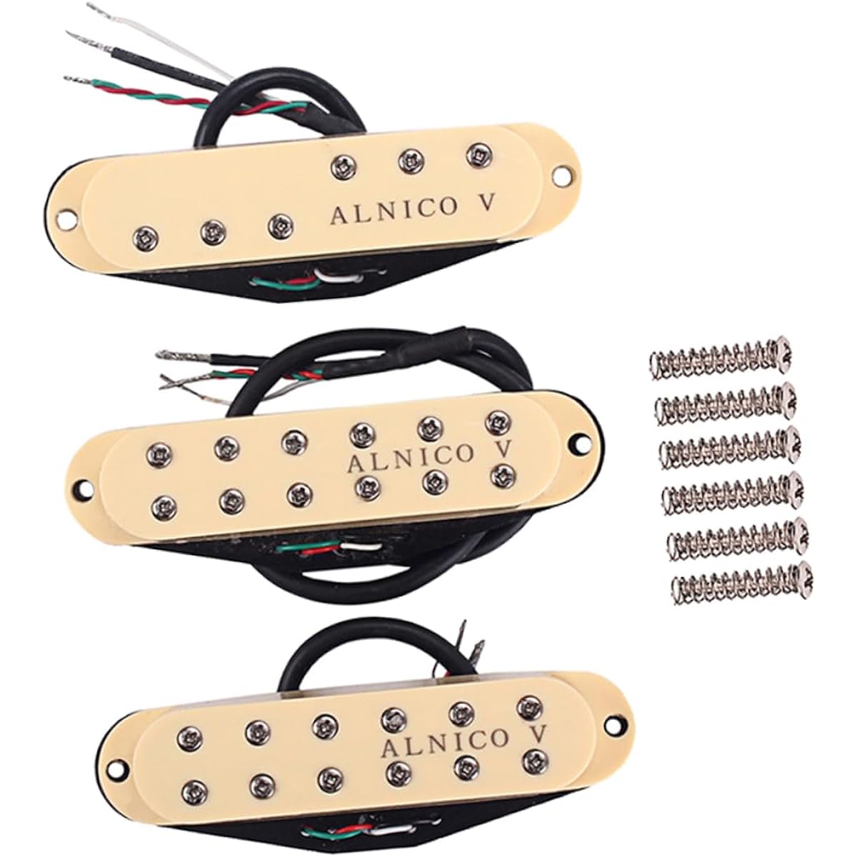 VICASKY 2 Guitar Pickup Alnico 5 Pickup Alnico V Pickup Single Coil Milky Yellow