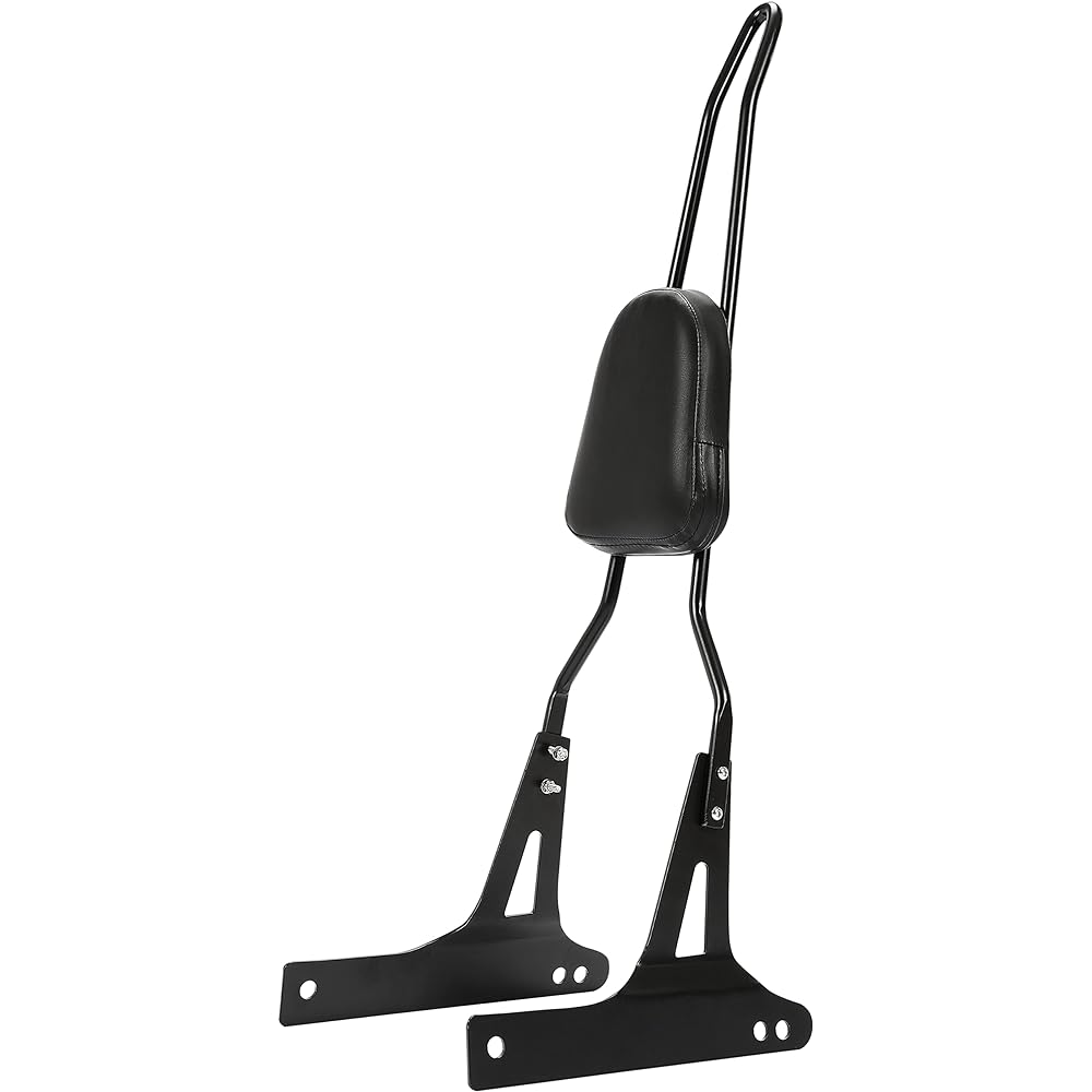 ECOTRIC Removable Black Backrest Sissy Bar Compatible with 2006-up Harley-Davidson Dyna Street Bob FXDB EFI FXDBI Super Glide FXD Custom FXDC