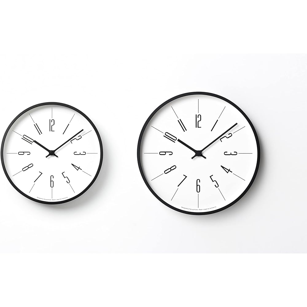 Lemnos Wall Clock Radio Analog Wooden Frame Clock Tower Clock Arabic φ300 KK17-13 A Lemnos