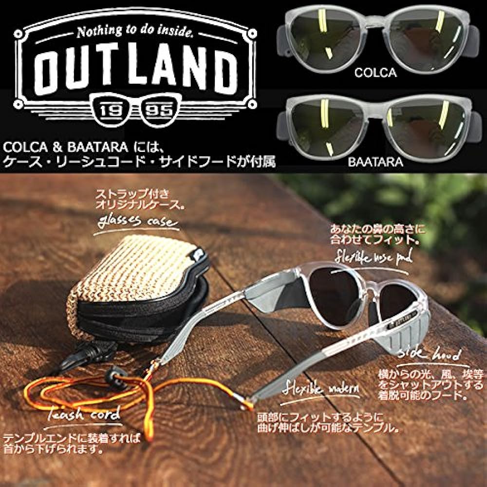 OUTLAND Sunglasses COLCA Matte Black MBK Polarized UL Light Green Double Sided Multi-Coated OL-206 Outland Yamamoto Optical Polarized Sunglasses Fishing Fishing [C1] [K1]