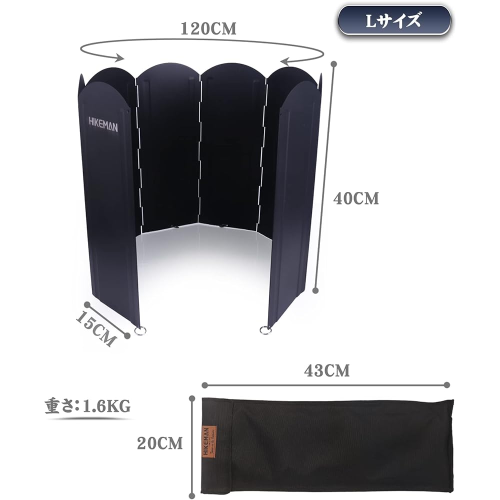 Windscreen Bonfire Reflector, Large Reflector, Wind Breaker, Windbreak Board, Height 60cm 70cm, 8 Pieces, Foldable, Storage Bag Included, Galvanized Steel Sheet, Heat Resistant, Wear Resistant, Boiling, Bonfire, Bonfire Stand, Windproof, Barbecue, Campin