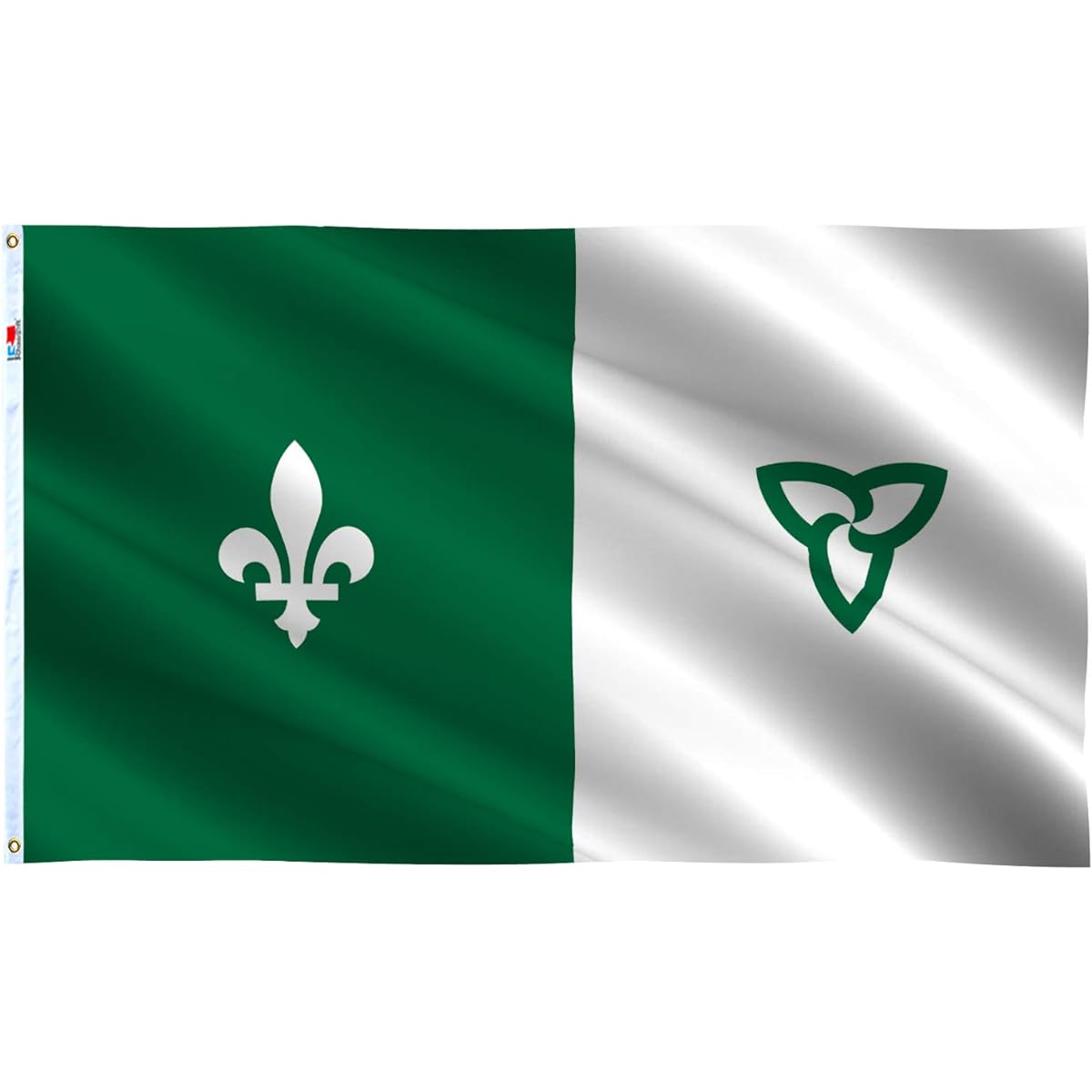 rhungift Acadia Nautical Flag Large 3x5ft Moderate Outdoor/Indoor Double Sided 100D Polyester-Brass Grommets for Easy Display Canada - Acadia Flag 3ft x 5ft Banner Canada