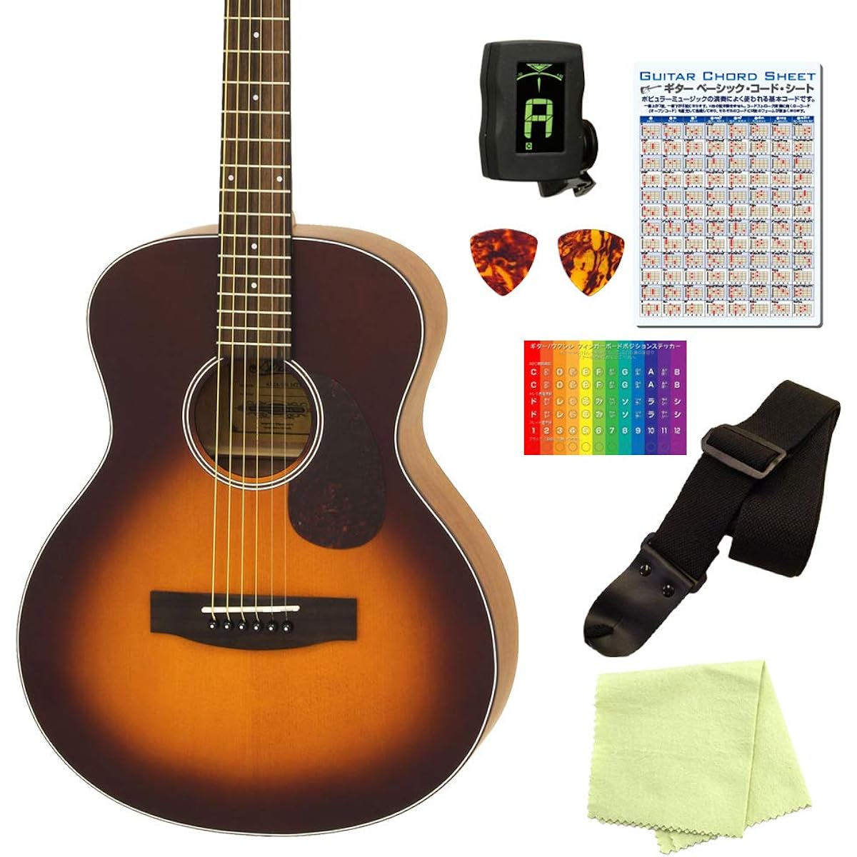 Aria Mini Guitar Acoustic ARIA-151 Acoustic Guitar Beginner Super Introductory 8 Piece Set MTTS [98765] [Safe to ship after inspection]