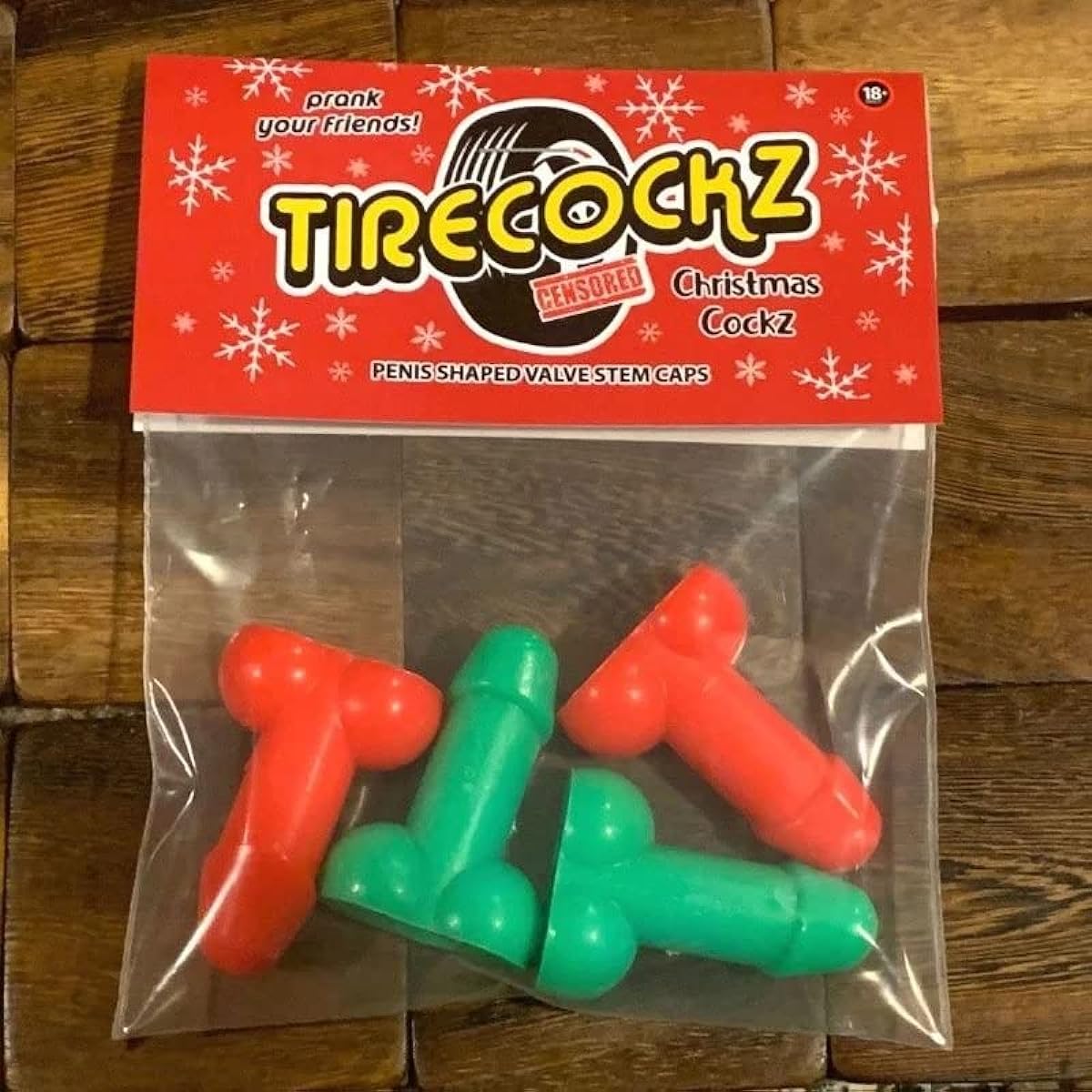 Tirecockz Naughty Valve Stem Caps Christmas Edition White Elephant Gift