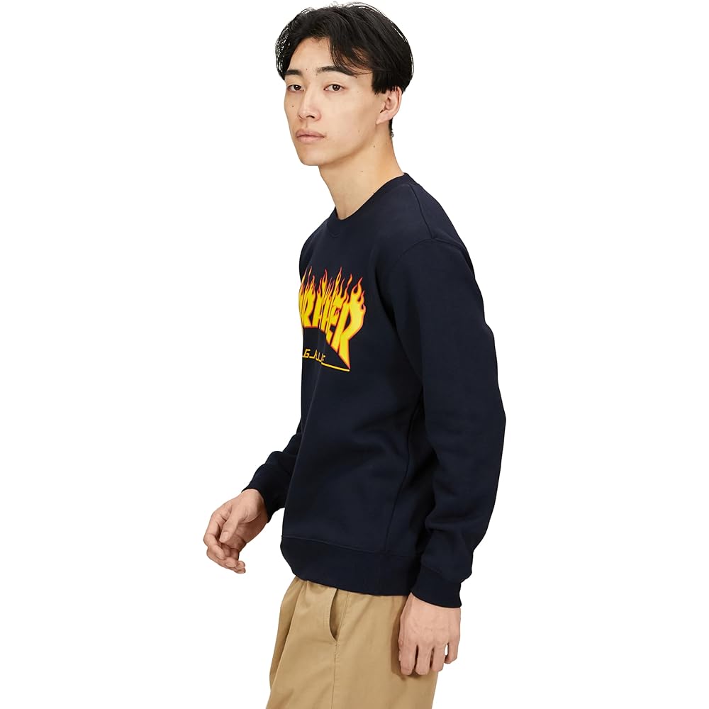 [Thrasher] Men's Crew Neck Sweatshirt (Brand Logo) [TH94130 / FLAME CREW] Standard