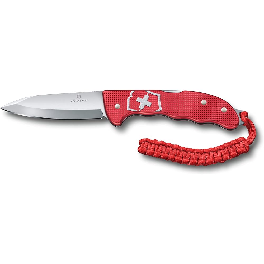 VICTORINOX Hunting Pro ALOX Folding Knife Camping Outdoor Large Blade with Carry Clip and Paracord Pendant Swiss Made Multi-Tool with 4 Functions Present Gift Compact [Domestic Genuine Product]