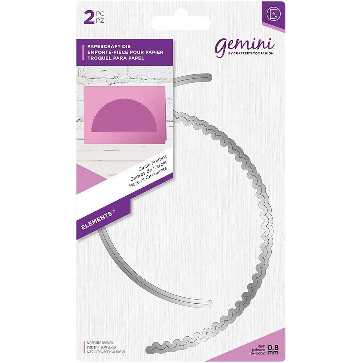 Crafter's Companion Gemini - Elements Die Set - Circle Frames (2 pcs)