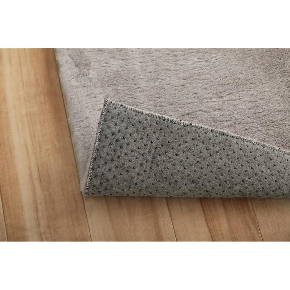 Ikehiko Rug Carpet Mat Rectangle Lapias Pearl Gray Approx. 200 x 250cm Simple Plain Soft Fluffy Soft Touch Feminine #3987819