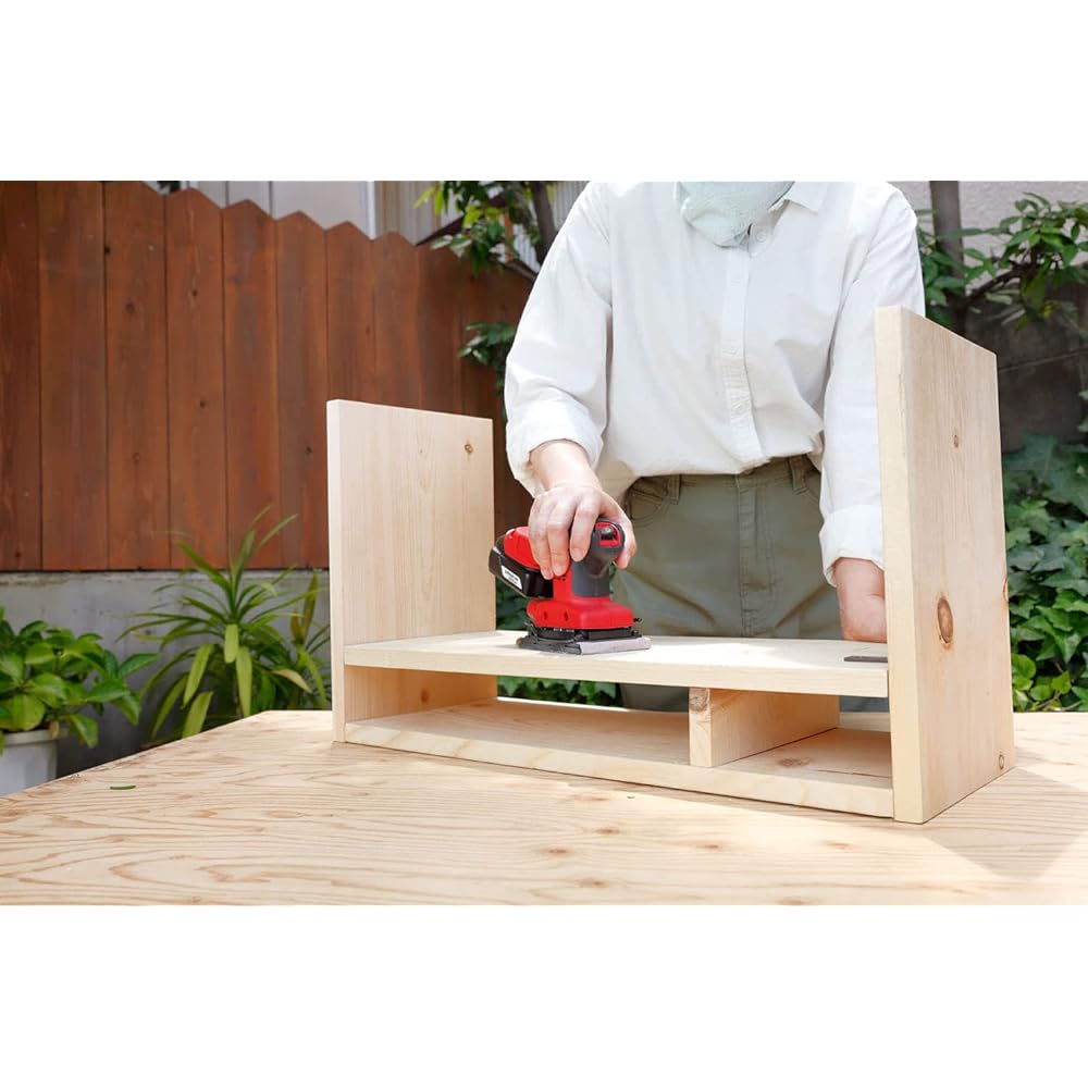 Kyocera Old Ryobi Rechargeable Sander BS-1110L2 602100A Black/Red [Lightness, compactness, ease of grip, high grinding power, low noise, and low vibration] Lithium ion 10.8V Paper size 75 x 140mm Clamp type Rechargeable Time 102 minutes Lightweight 0.9kg