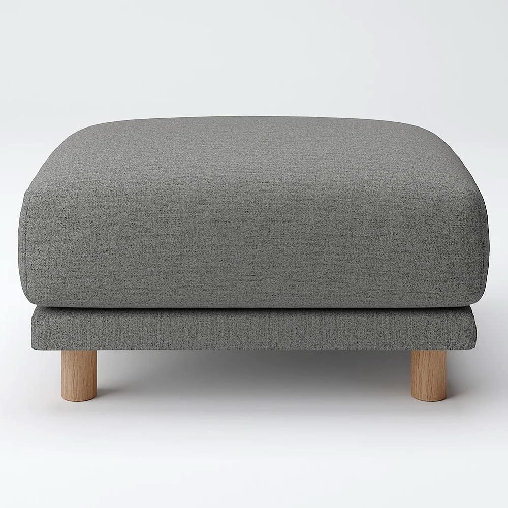 MUJI cover heather gray cotton canvas sofa body ottoman urethane pocket coil 44616550