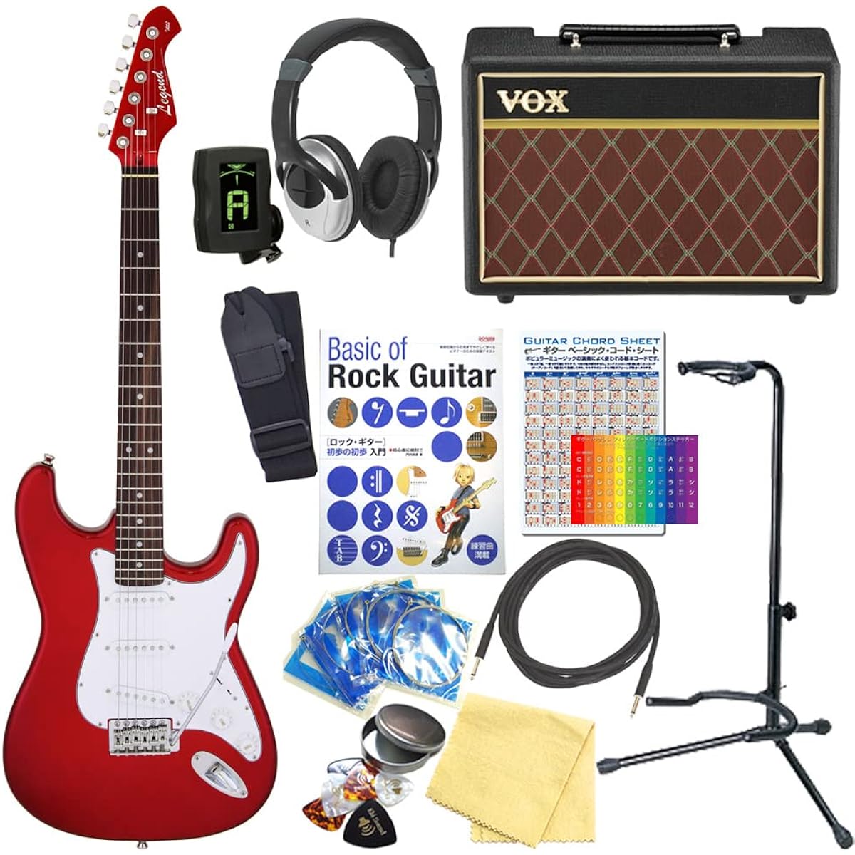 Electric guitar beginner set, Legend LST-Z/CACA 13-piece set with VOX amp