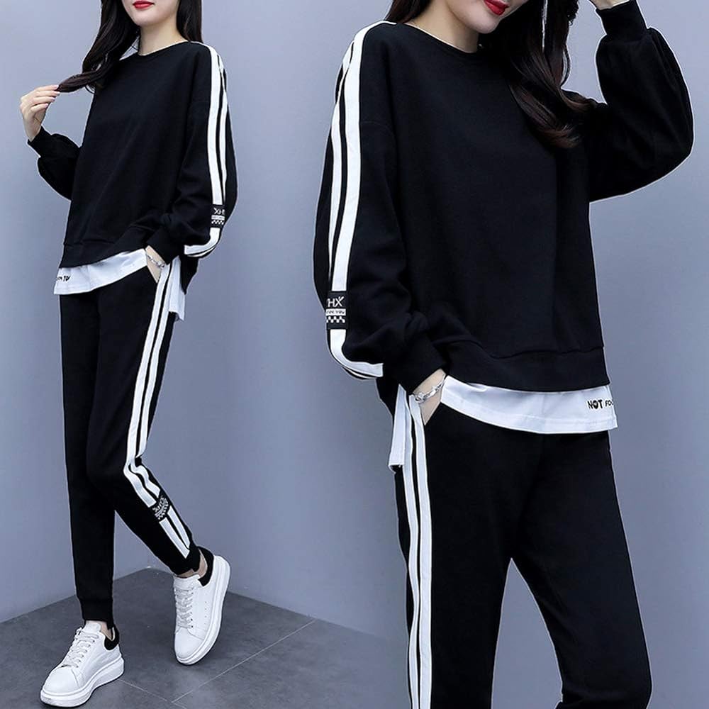 [Sera] Jersey Top and Bottom Set, Women's Setup, Autumn, Winter, Spring, Long Sleeve, Stylish, Room Wear, Loungewear, Sports, Dance, Casual