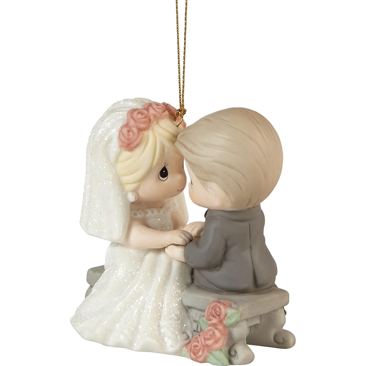 Precious Moments 202007 You're My Always Bisque Porcelain Ornament, White, for Christmas