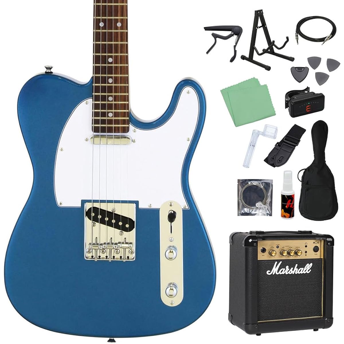LEGEND LTE-Z MBL Electric Guitar Beginner 14-piece Set [Includes MG10] Legend