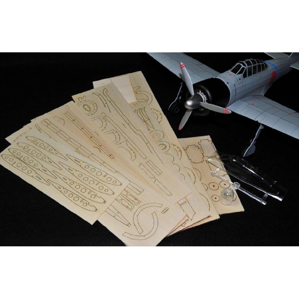 Studio Mid Zero Fighter Type 21 Fighter Rubber Powered Model Airplane Kit BF-002