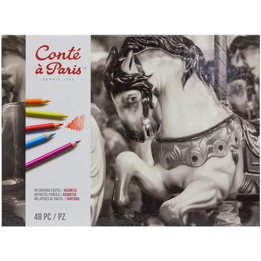 Conte a Paris Pastel Pencil Assortment Set, 48 Colors, 500017