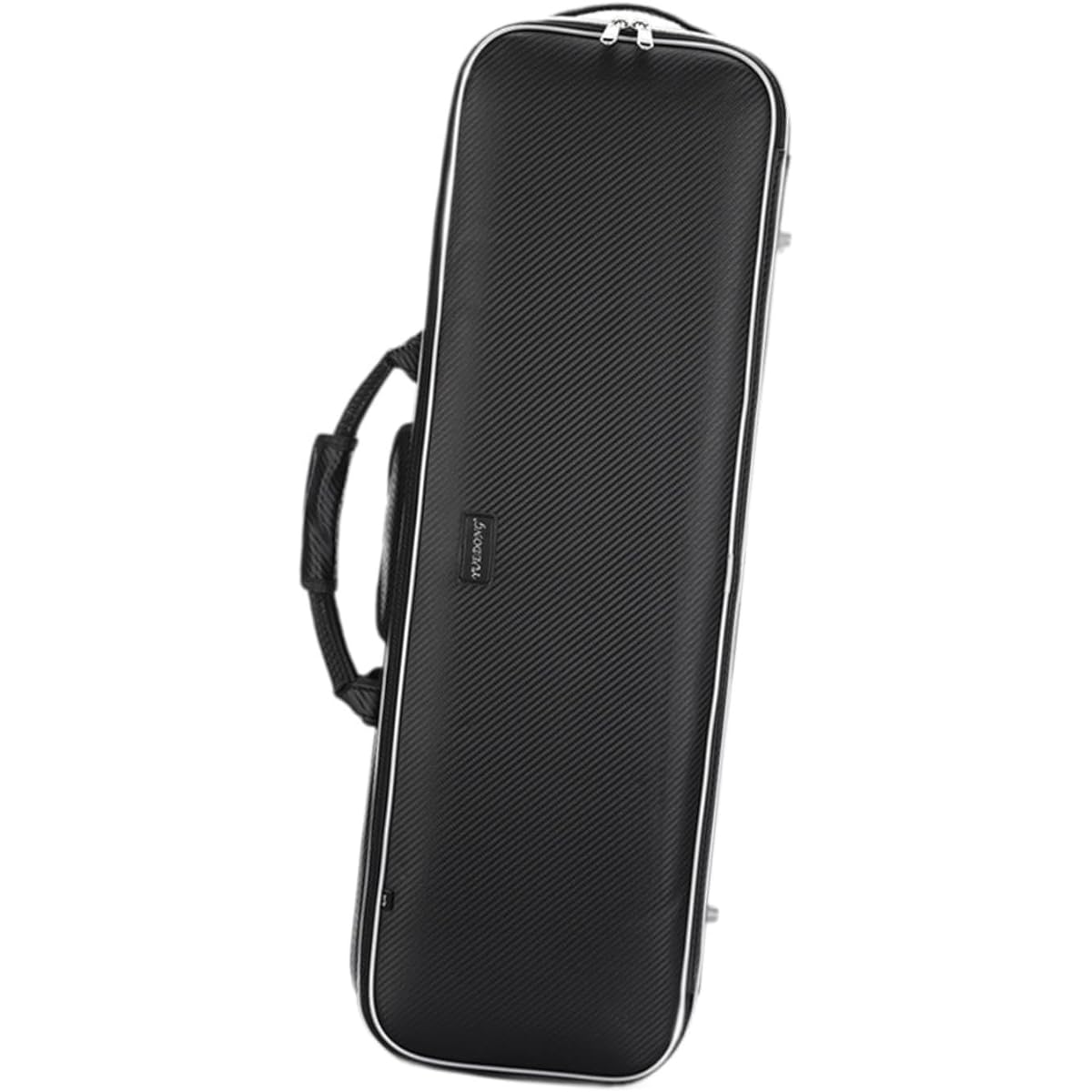 LOL-FUN Violin Storage Box Fiddle Handbag Full Size 4/4 Musical Hard Shell PU Leather Waterproof Instrument Case for Players, Black