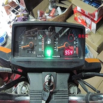 Speed Meter Motorcycle Waterproof Universal 5 Speed Digital Gear Indicator Off-Road Vehicle Display Shift Lever Sensor Display Green