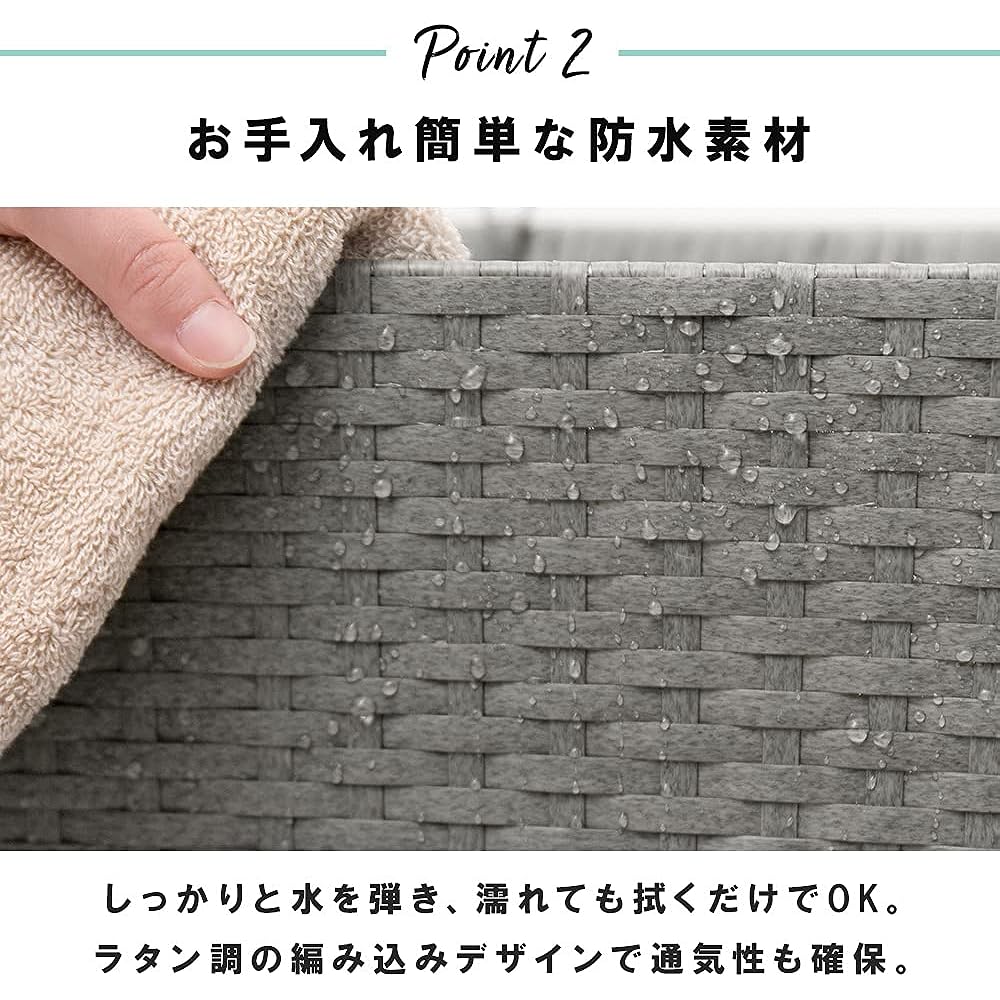 Hagiwara Laundry Width 15.5cm Slim Type 3 Drawers Gray RAN-2405GY