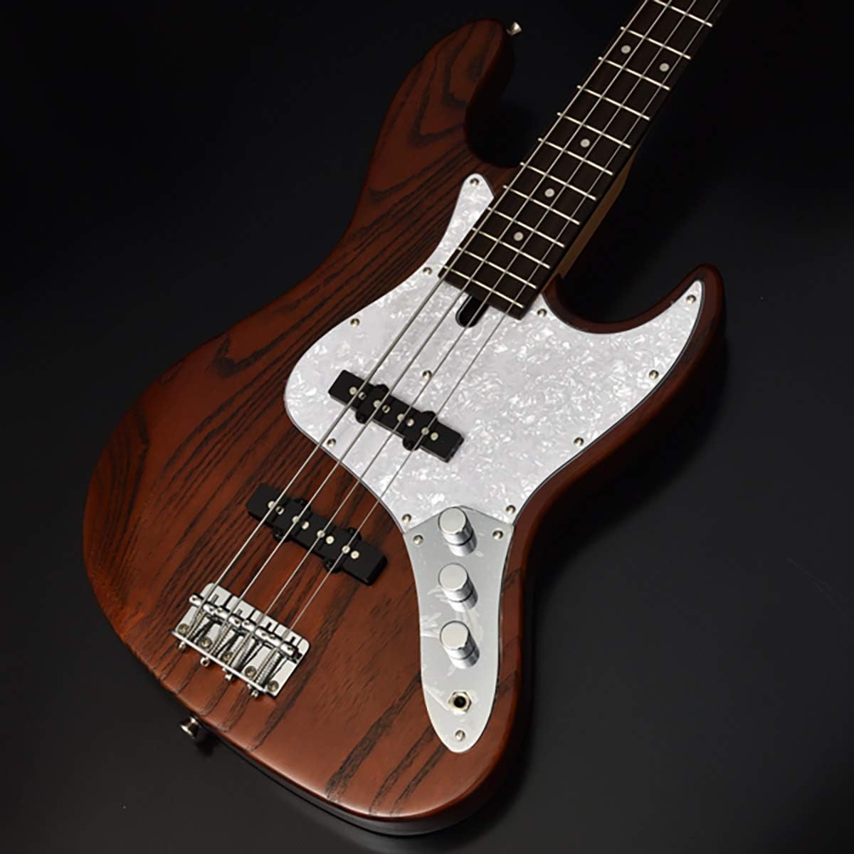 Bacchus WJB-400R ASH BR/SM Brown Satin Matte Bass Beginner 12-piece Set [with amPlug] Jazz Bass Type Bacchus