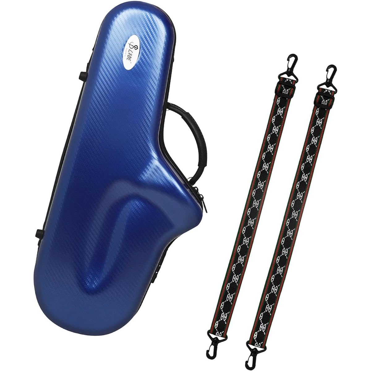 DeeRace Alto Saxophone Sax Bag Case, Saxophone Backpack Carrying Backpack with Backpack Straps, Sax Gig Bag for Stage Travel, Blue