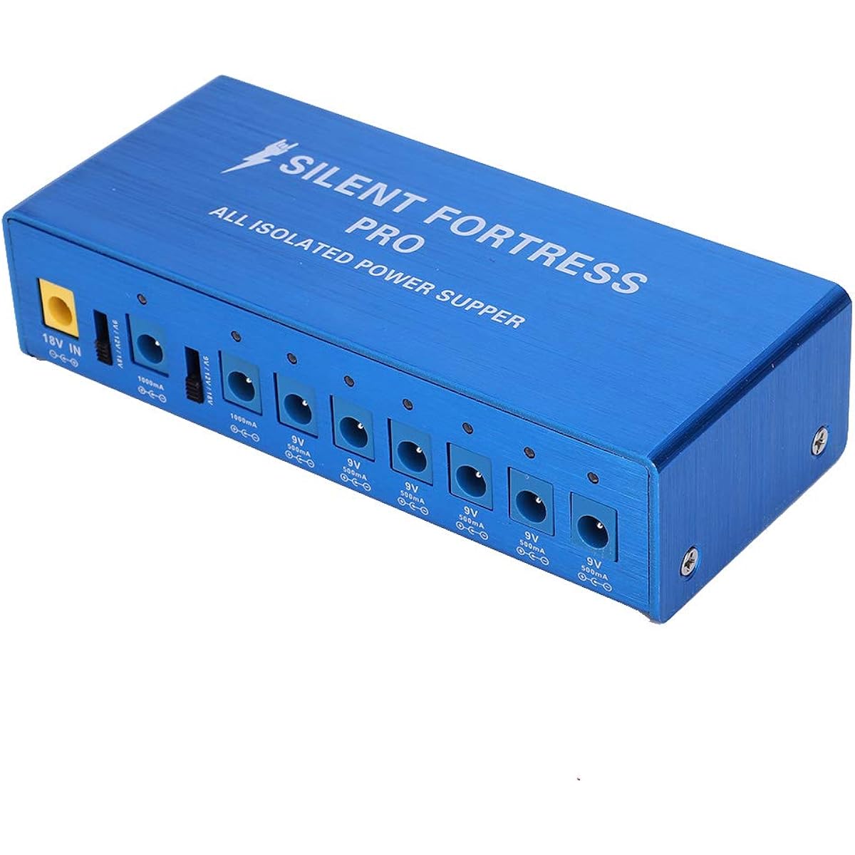 Guitar Bass Effect Pedal, Guitar Power Supply Support High Current Output with LED Indicator for 9V/12V/18V for Guitar Pedal