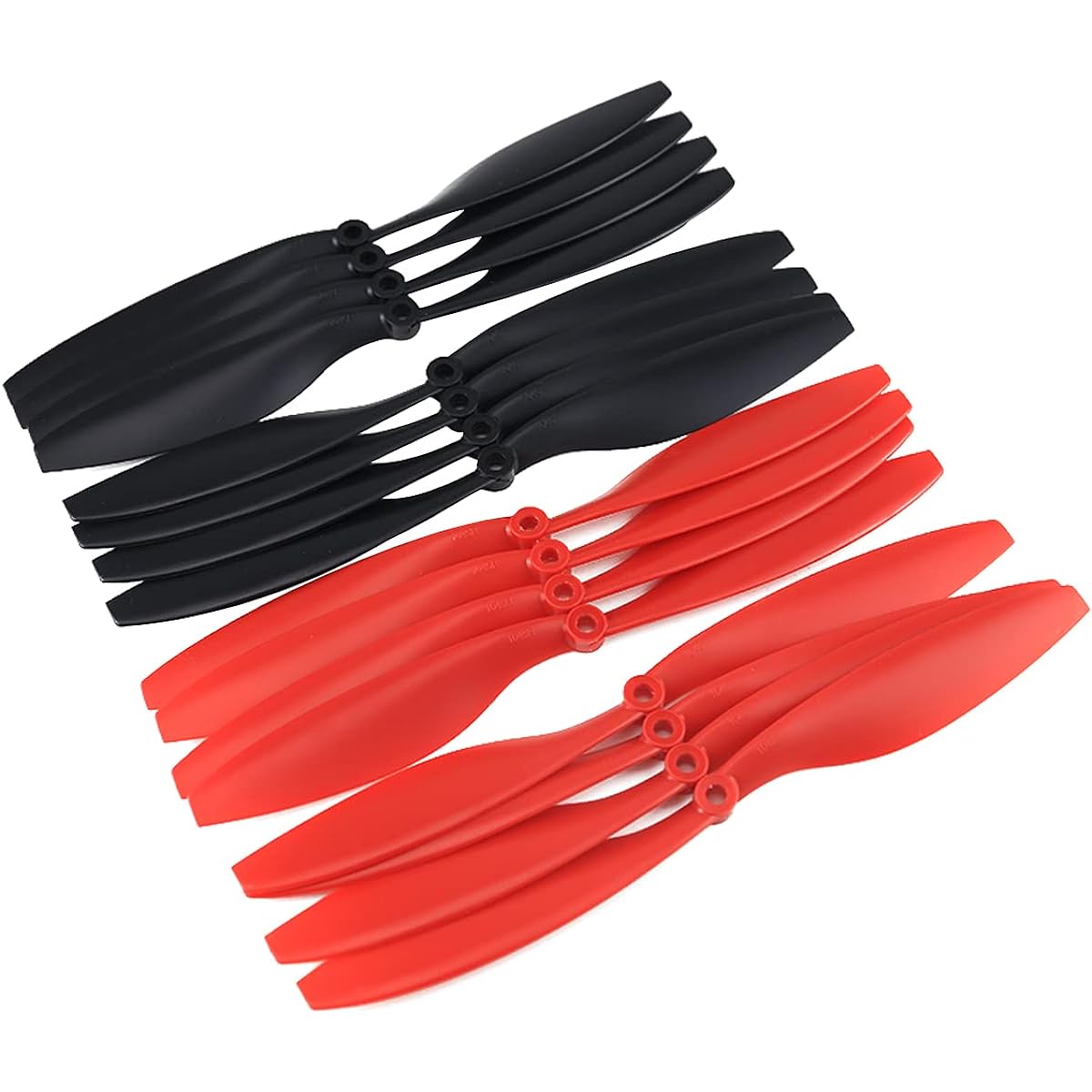 8 Pairs 1045 Carbon Fiber Nylon Propellers CW/CCW Propellers for RC Quadcopter UAV Drone VS APC Propellers (8 Black 8 Red)
