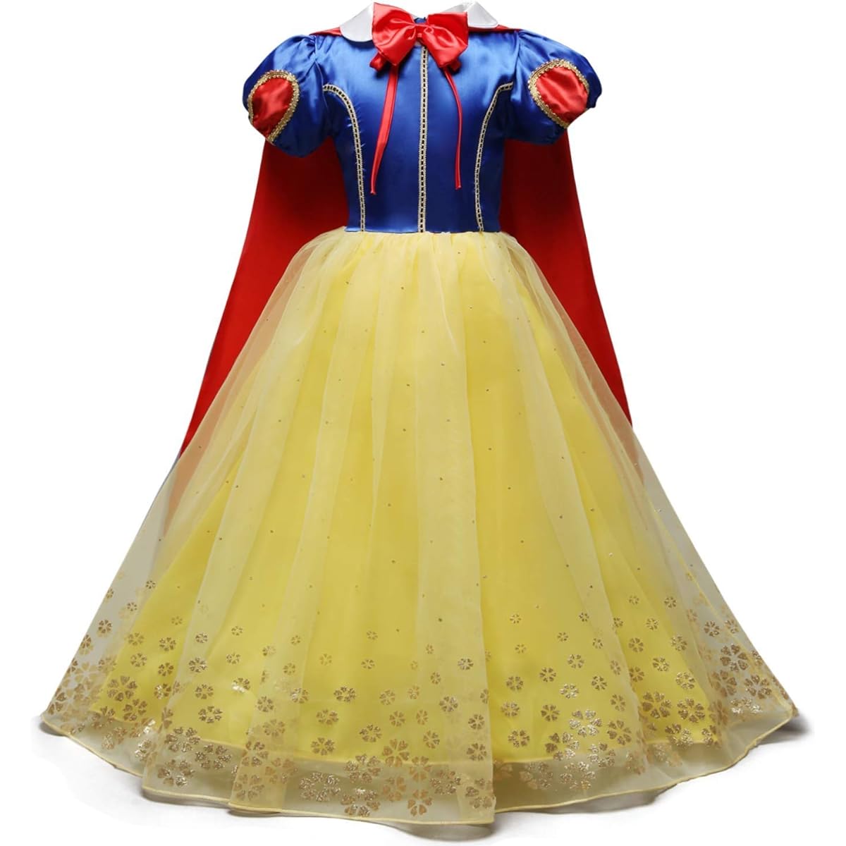 IZKIZF Kids Girls Snow White Costume Birthday Halloween Party Cosplay Fancy Dress Up with Accessories