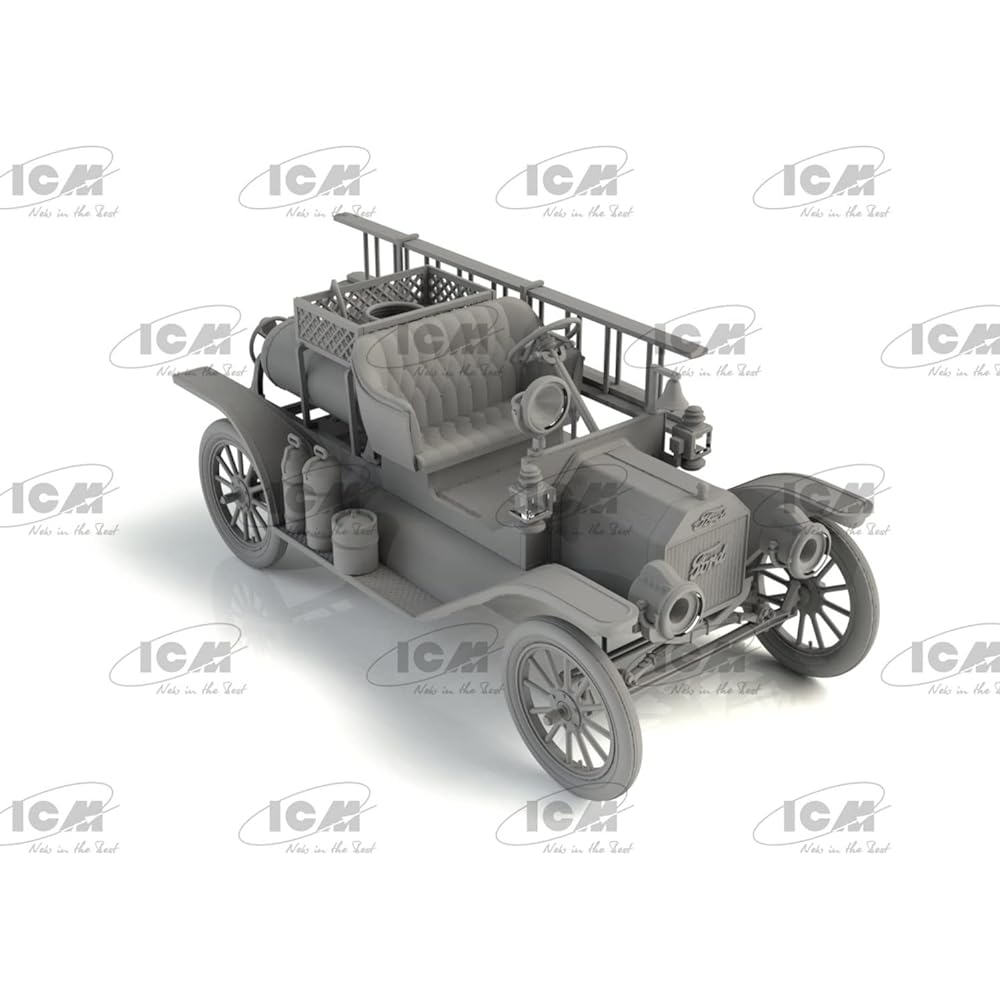 ICM 1/35 T-type Ford 1914 Fire Engine w/Crew Plastic Model 35606