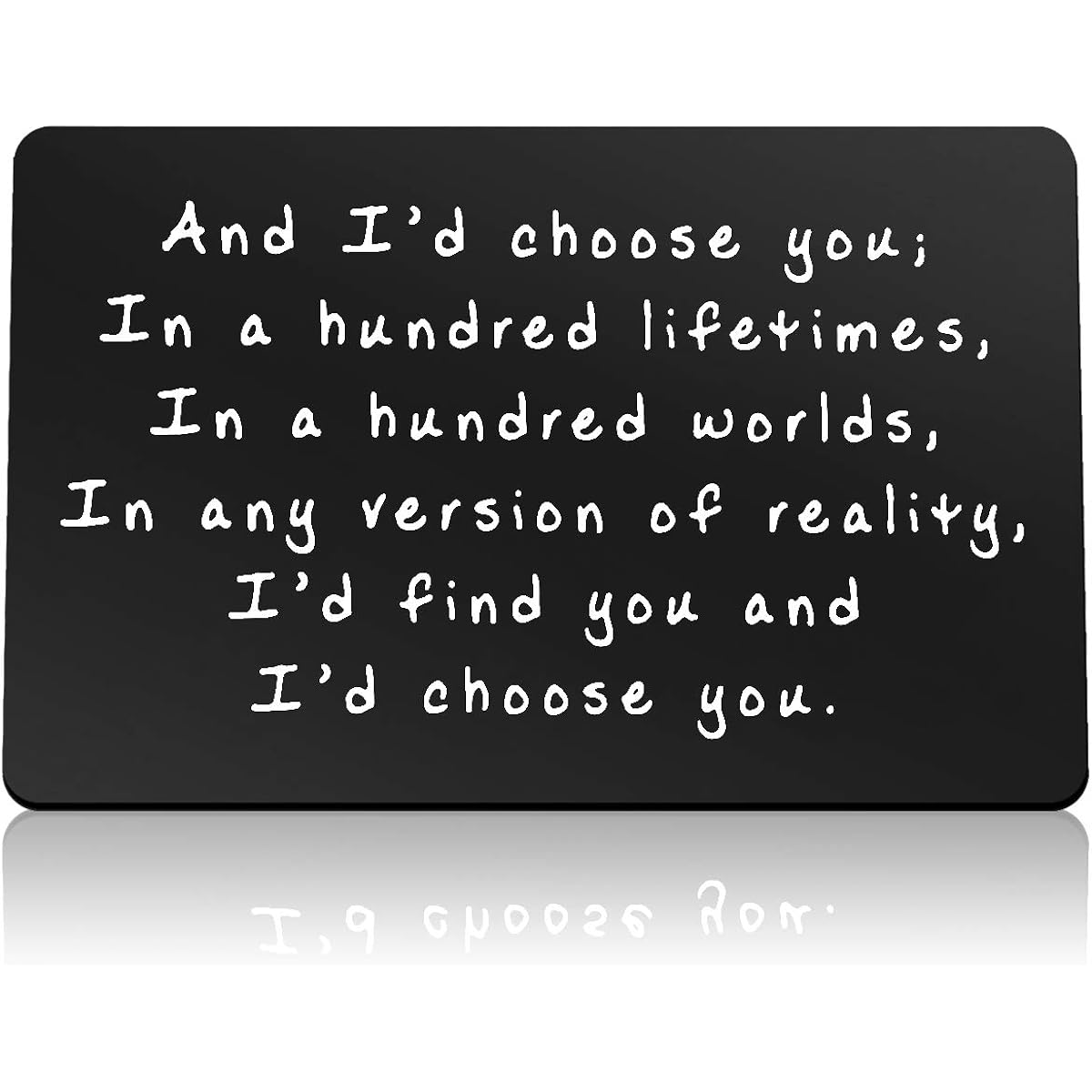 Engraved Wallet Insert Cards Gifts from Husband Wife Boyfriend Gifts Anniversary Valentine Gifts for Men I d Select You Metal Card Birthday Card Husband Gifts Wedding Fiance Gifts for Groom