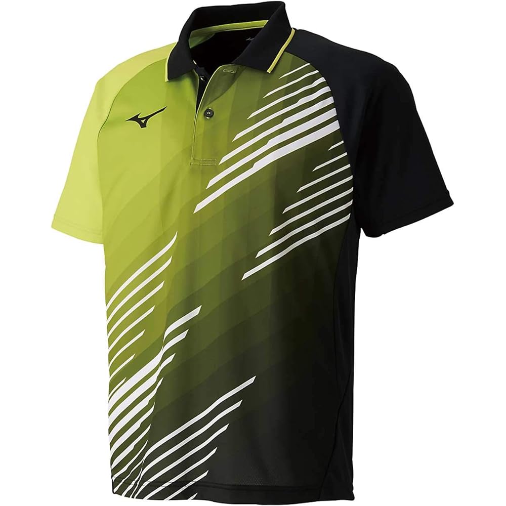 [Mizuno] Table Tennis Wear, Game Shirt, Short Sleeve, Standard, Dynamotion Fit, Sweat Absorbent, Quick Drying, JTTA Officially Approved, 82JA9007 Men's