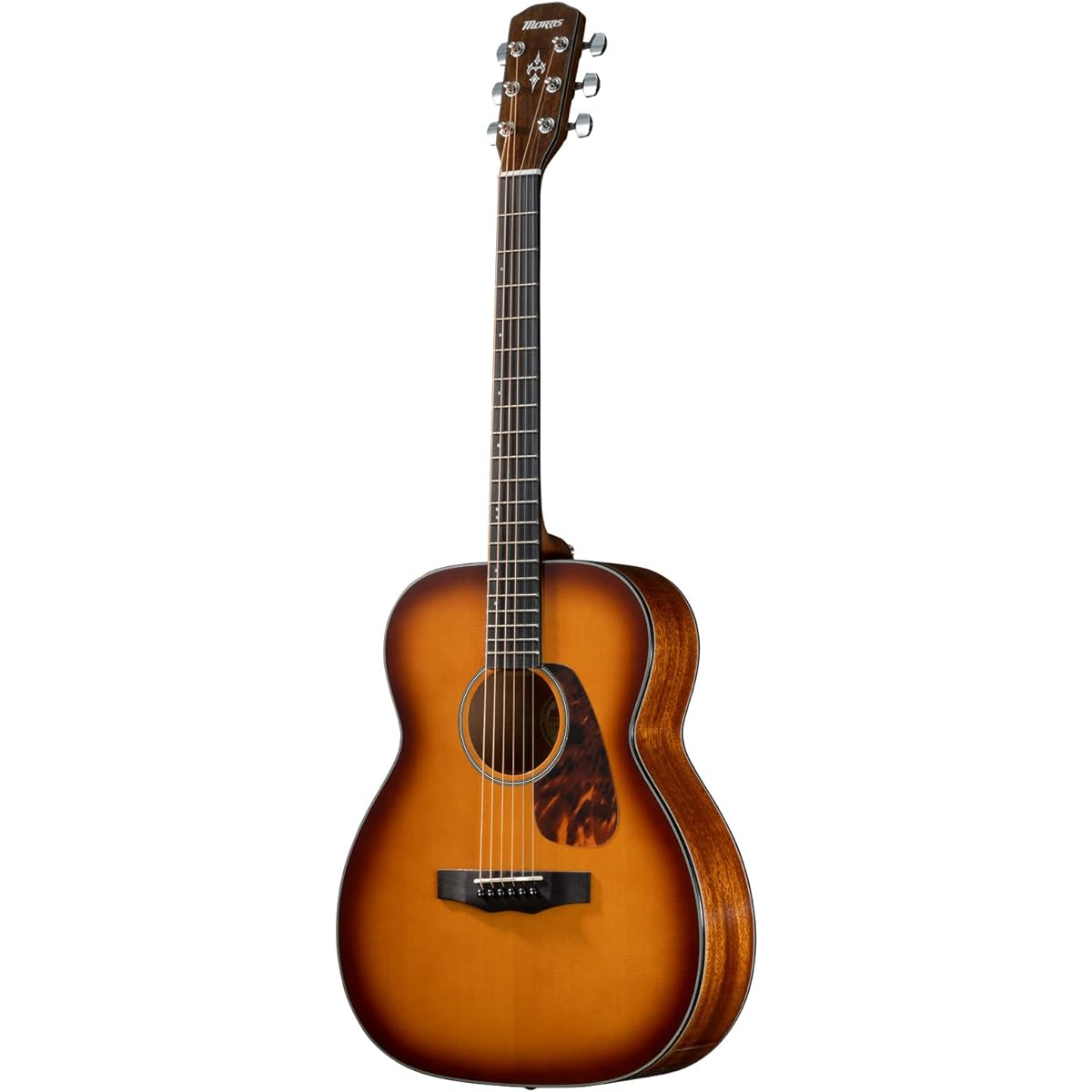 Morris F-025 TS Solid Spruce Top Morris Folk Size Acoustic Guitar Acoustic Guitar Beginner Gloss Finish Tobacco Sunburst