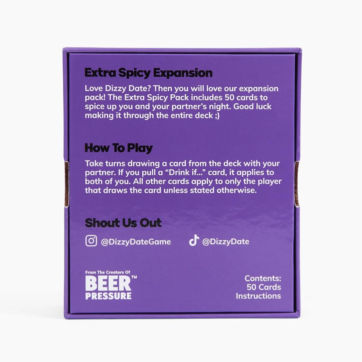 Beer Pressure Dizzy Date - Extra Spicy Expansion Pack Date Night Card Game. Perfect Valentine's Day Gift!