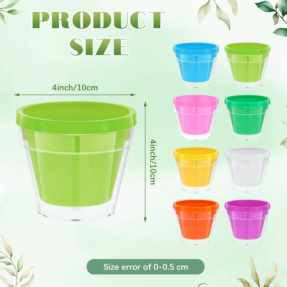 meekoo 24pcs Mother's Day Color Make Your Own Flower Pots for Kids Mother's Day Religious Crafts Kids and Church Colorful Plastic Garden Pots Crafts DIY Art Projects Fun Home School Activities