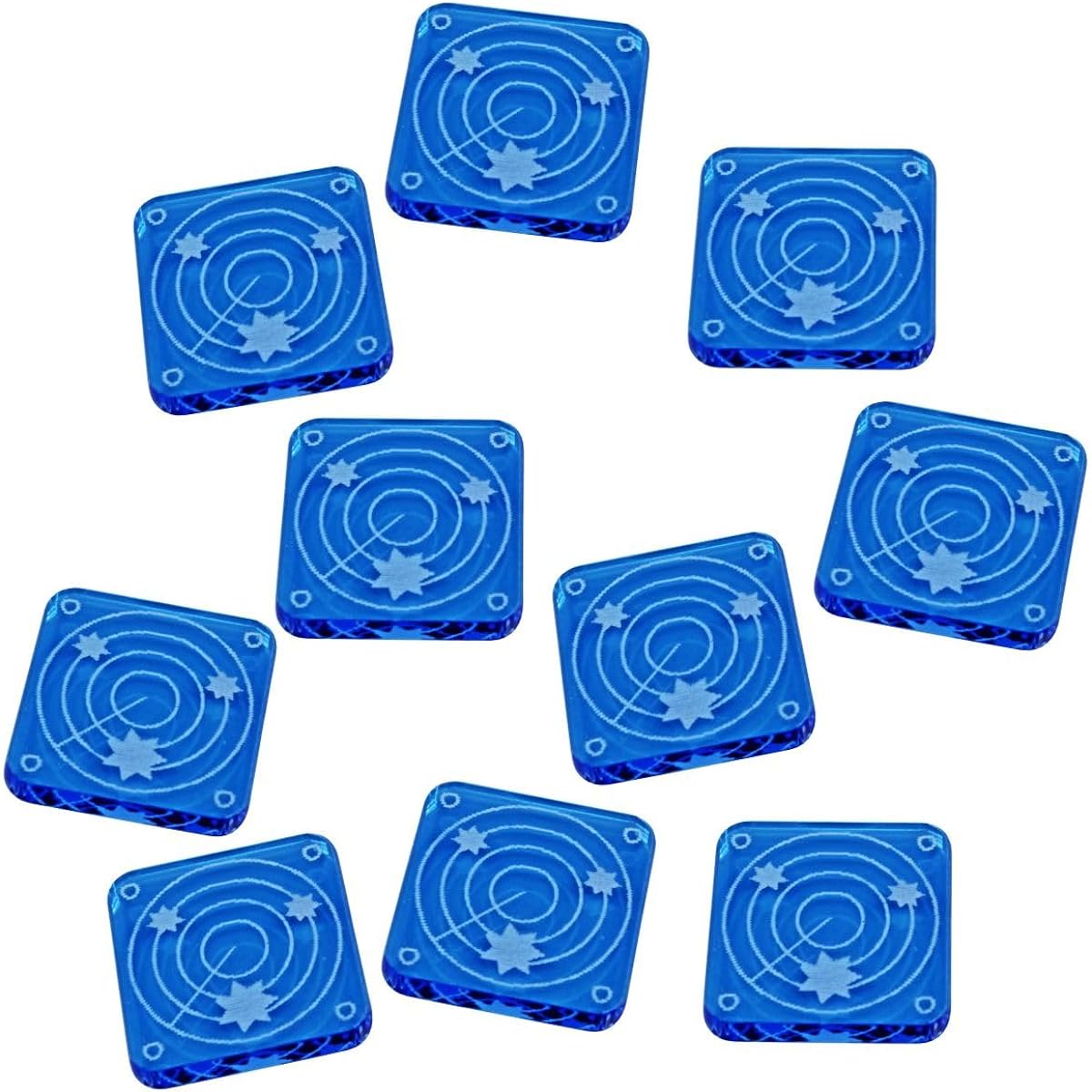 Scanner Blip Tokens (10, Fluorescent Blue)