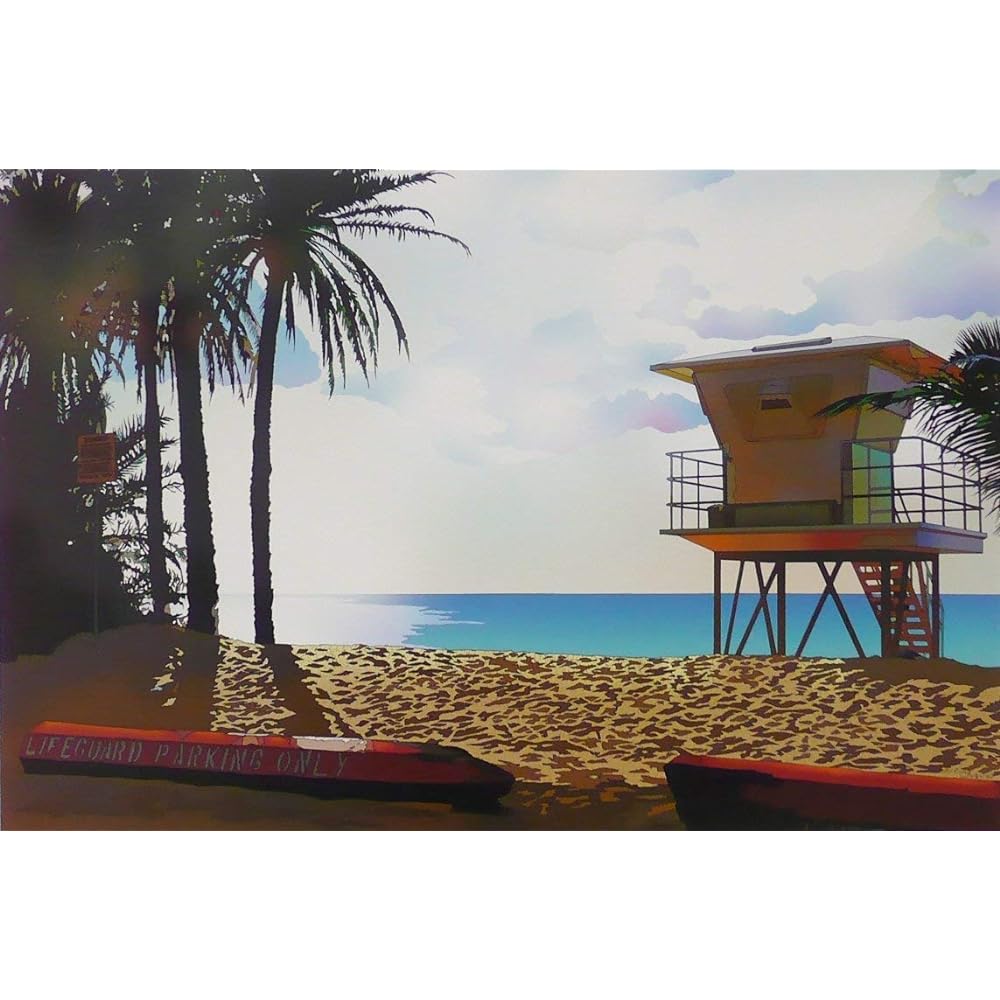 Hideto Suzuki ◆ [Light of Sunset Beach] ◆ Art print ◆ Framed 53x43cm ◆