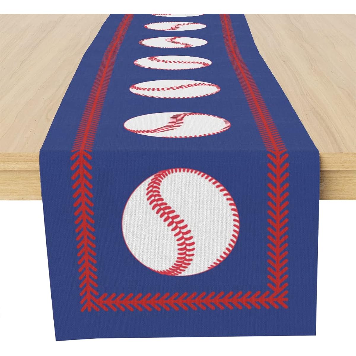Muktoujaumai Baseball Table Runner 72 Inch Baseball Table Runner Dining Room Kitchen Home Table Runner Decoration Holiday Baseball Party Birthday Decorations for Boys/Men