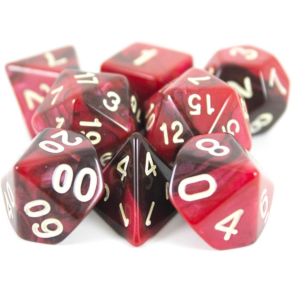 Paladin Roleplaying Red and Brown Dice - Expansion DND Set with Extra D20 - "Blood God"