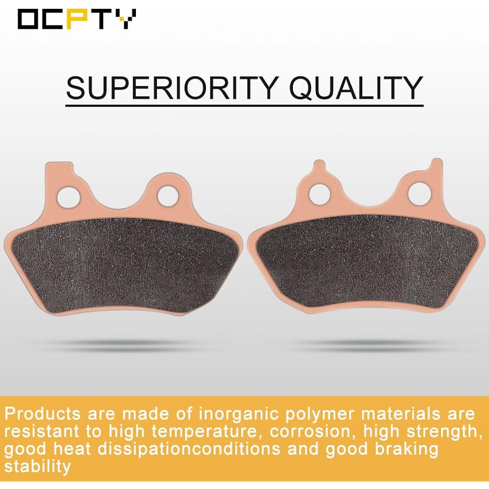 OCPTY Sintered Brake Pads for Harley-Davidson Sportster 883 2006, 2000 01 02 2003, Harley-Davidson Street Glide
