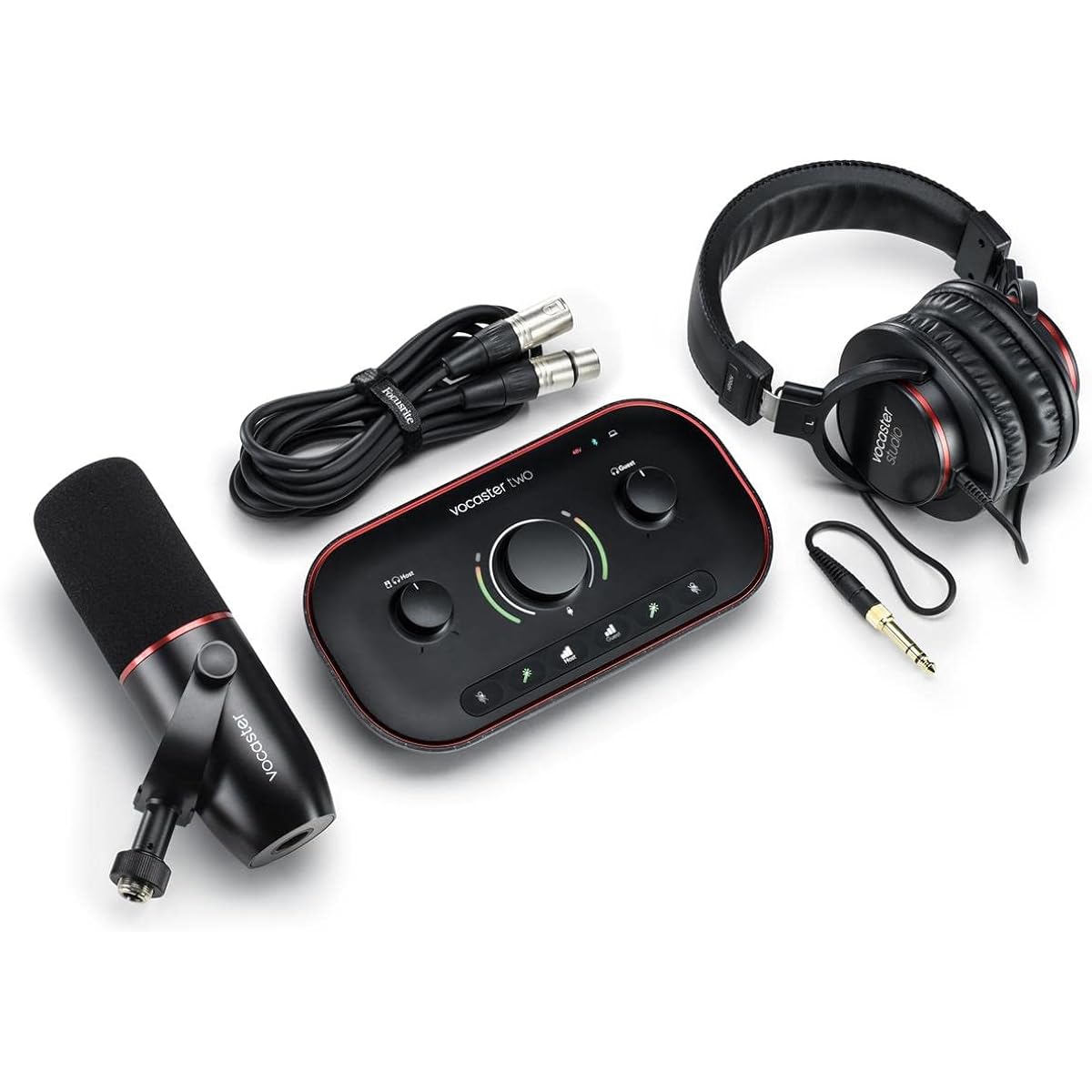 Focusrite Vocaster Two Studio Audio Interface 2ch Input Dynamic Microphone Set with Headphones