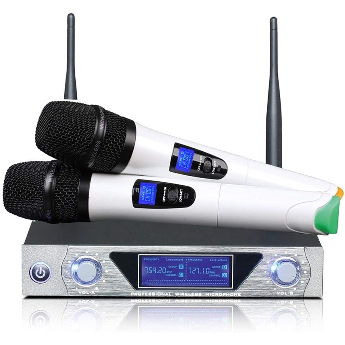 Wireless Handheld Microphone MU-868 Class and Clear Sound Fine Performance Microphone for Home Singing (Color : White)